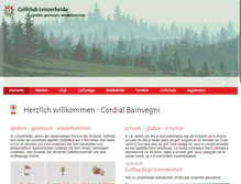 Tablet Screenshot of golf-lenzerheide.ch